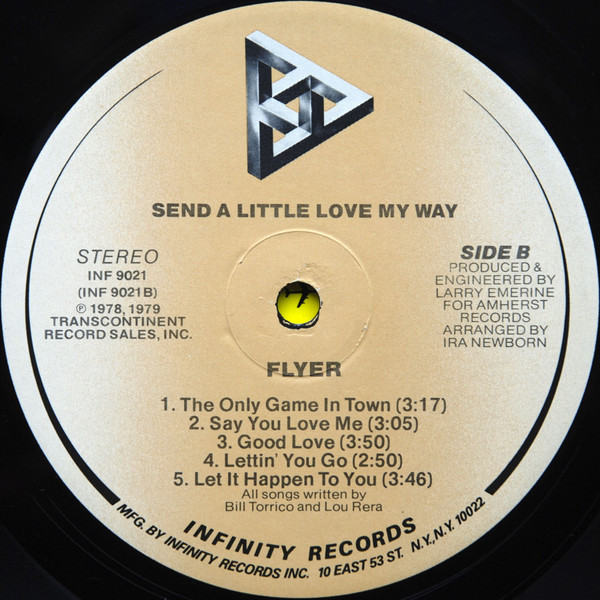 Flyer - Send A Little Love My Way | Infinity Records (INF 9021) - 3 Flyer - Send A Little Love My Way | Infinity Records (INF 9021) - 3