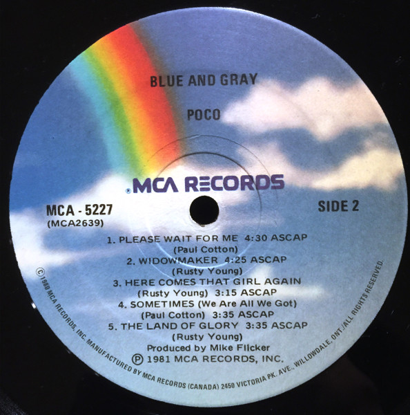 Poco - Blue And Gray | MCA Records (MCA-5227) - 4