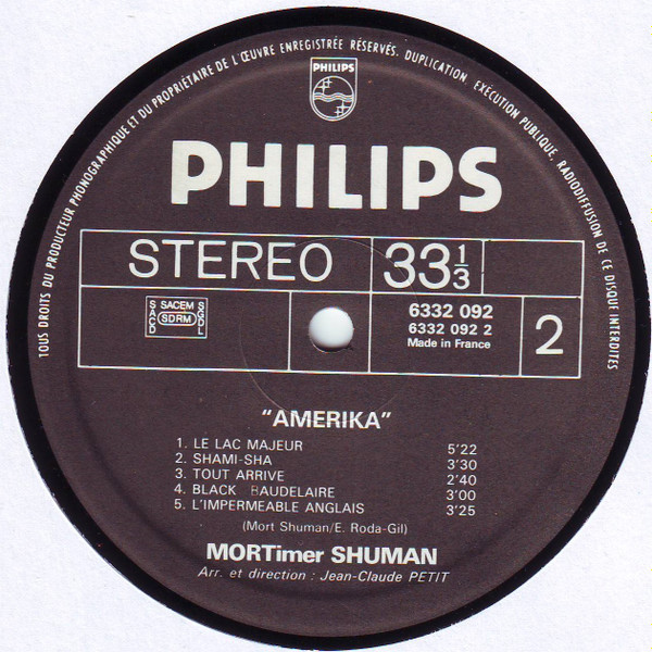 Mort Shuman - Amerika | Philips (6332 092) - 2
