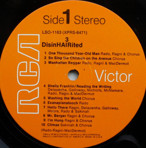 Gerome Ragni - James Rado - Galt MacDermot - DisinHAIRited | RCA Victor (LSO-1163) - 4 Gerome Ragni - James Rado - Galt MacDermot - DisinHAIRited | RCA Victor (LSO-1163) - 4