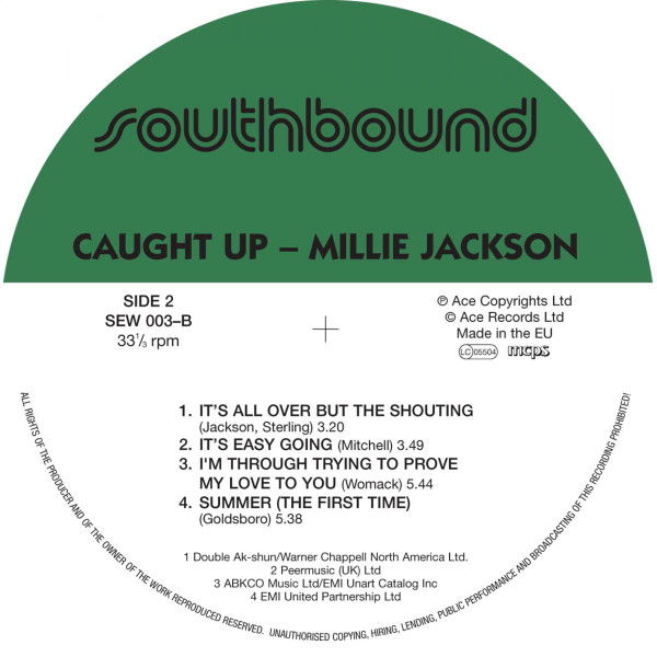Millie Jackson - Caught Up | Southbound (SEW 003) - 4