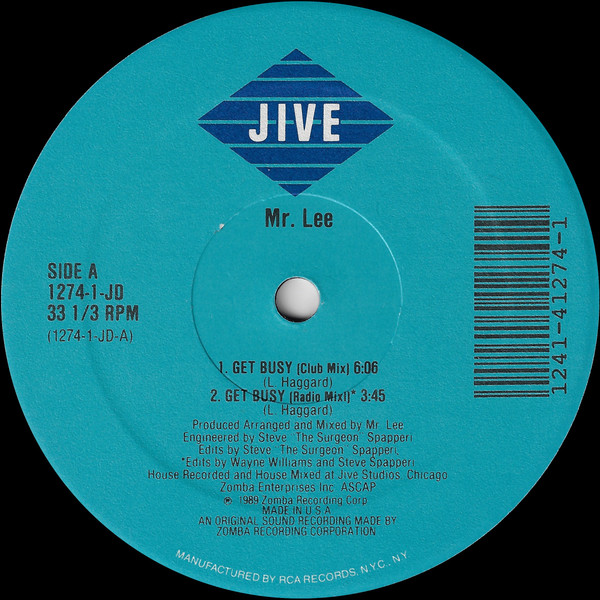 Mr. Lee - Get Busy | Jive (1274-1-JD) - 3