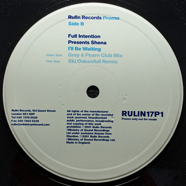 Full Intention Presents Shena - I'll Be Waiting | Rulin Records (RULIN17P1) - 4 Full Intention Presents Shena - I'll Be Waiting | Rulin Records (RULIN17P1) - 4