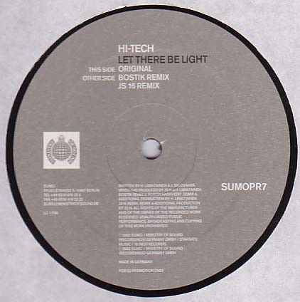 Hi-Tech - Let There Be Light | Sumo Records (SUMOPR7) Hi-Tech - Let There Be Light | Sumo Records (SUMOPR7)