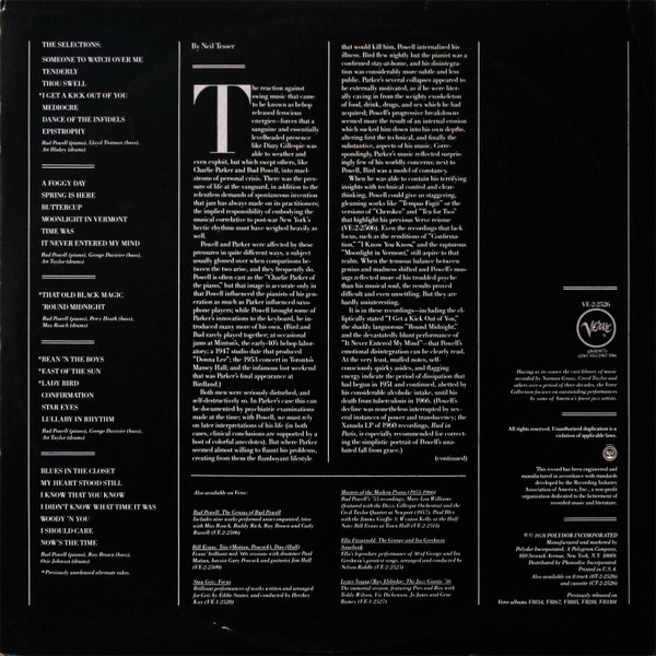 Bud Powell - The Genius Of Bud Powell (Volume 2) | Verve Records (VE-2-2526) - 2