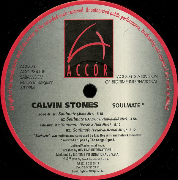 Calvin Stones - Soulmate | Accor (ACC 984105) - 2