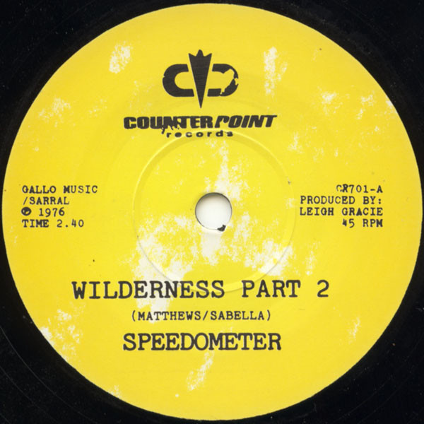 Speedometer - Wilderness | Counterpoint Records (CR701) - 2