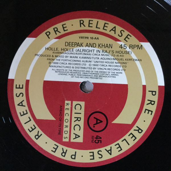 Deepak And Khan - Holle Holle | Circa (YRTPR 16) - 3