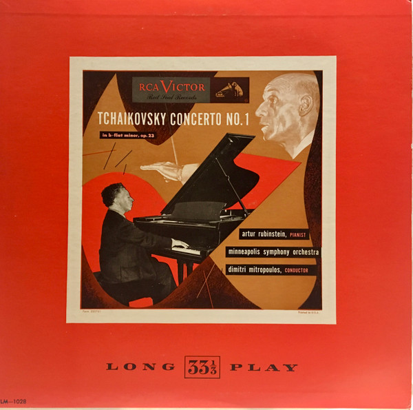 Pyotr Ilyich Tchaikovsky - Arthur Rubinstein , Minneapolis Symphony Orchestra , Dimitri Mitropoulos - Concerto No. 1 | RCA Victor Red Seal (LM 1028)