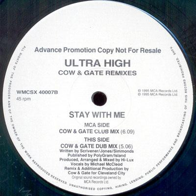 Ultra High - Stay With Me (DJ Exclusive Mixes By Cleveland City) | MCA Records (WMCSX 40007) Ultra High - Stay With Me (DJ Exclusive Mixes By Cleveland City) | MCA Records (WMCSX 40007)