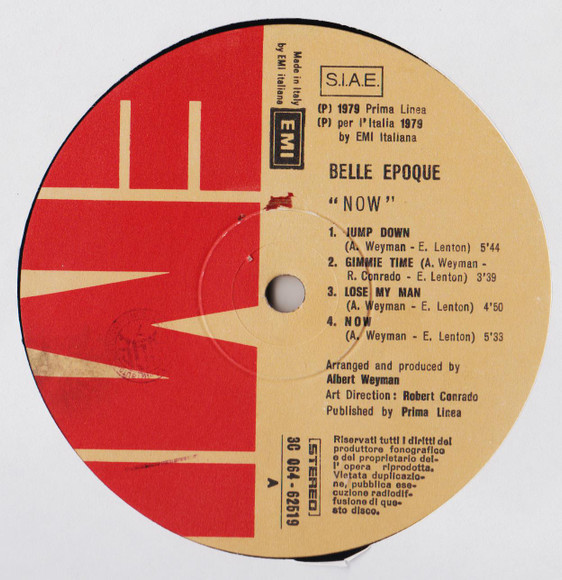 Belle Epoque - Now | EMI (3C 064 - 62519) - 3