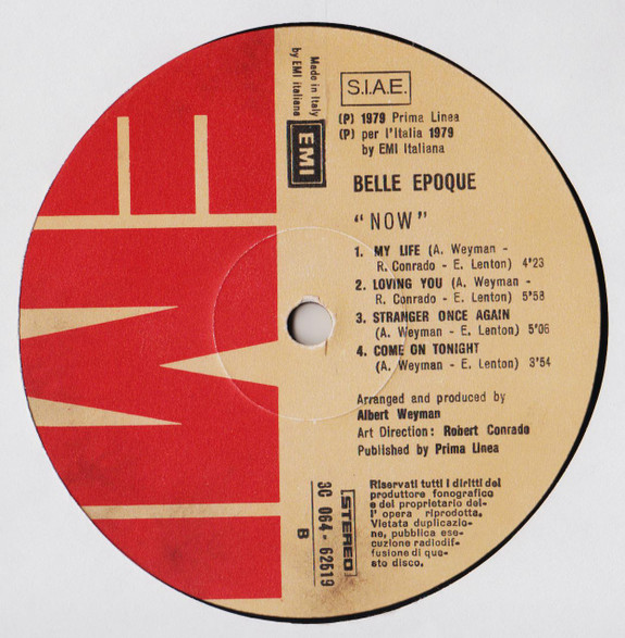 Belle Epoque - Now | EMI (3C 064 - 62519) - 4