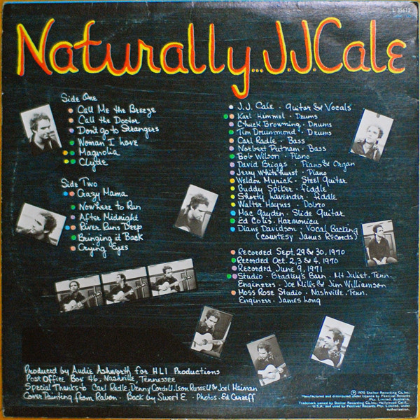 J.J. Cale - Naturally | Shelter Records (L-35,612) J.J. Cale - Naturally | Shelter Records (L-35,612)