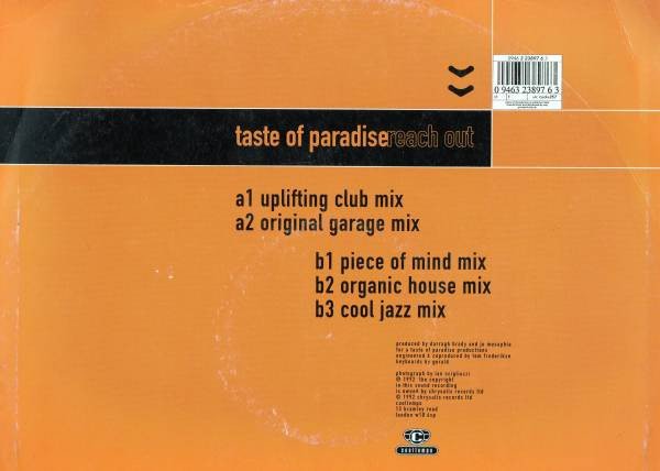 Taste Of Paradise - Reach Out | Cooltempo (COOLX 257) - 2 Taste Of Paradise - Reach Out | Cooltempo (COOLX 257) - 2