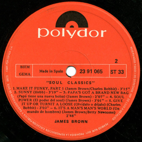 James Brown - Soul Classics | Polydor (23 91 065) - 4 James Brown - Soul Classics | Polydor (23 91 065) - 4