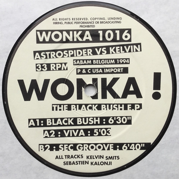 Astrospider vs. Kelvin - The Black Bush EP | Wonka Beats (WONKA 1016) - 2