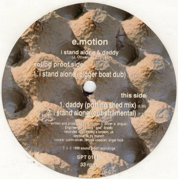 E-Motion - I Stand Alone / Daddy | Sound Proof Recordings (SPT 016) - main