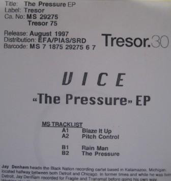 Vice - The Pressure EP | Tresor (Tresor  75)