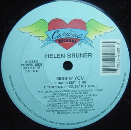 Helen Bruner - Missin' You | Cardiac Records (3-4028-0) Helen Bruner - Missin' You | Cardiac Records (3-4028-0)