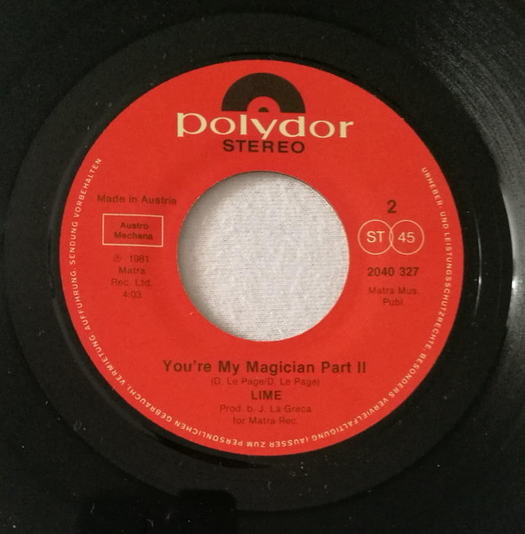 Lime - You're My Magician Part I / You're My Magician Part II | Polydor (2040 327) - 3