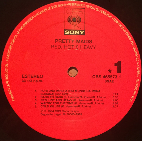 Pretty Maids - Red, Hot And Heavy | CBS/Sony (CBS 465573 1) - 3