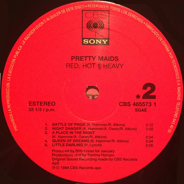 Pretty Maids - Red, Hot And Heavy | CBS/Sony (CBS 465573 1) - 4
