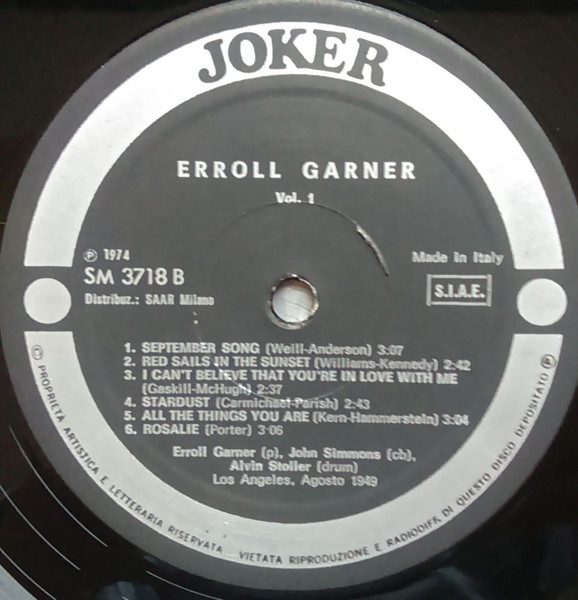 Erroll Garner - Vol. 1 | Joker (SM 3718) - 2