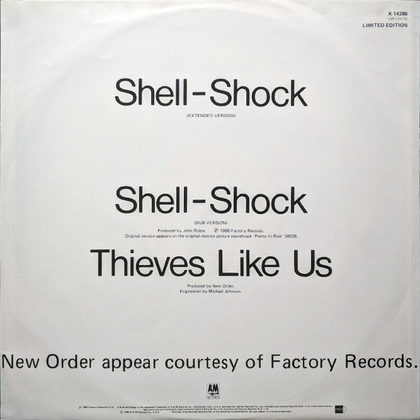 New Order - Shell-Shock | A&M Records (X-14286) - 2