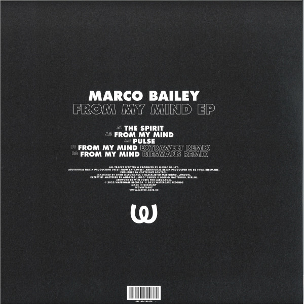Marco Bailey - From My Mind EP | Watergate Records (WGVINYL087) - 2 Marco Bailey - From My Mind EP | Watergate Records (WGVINYL087) - 2