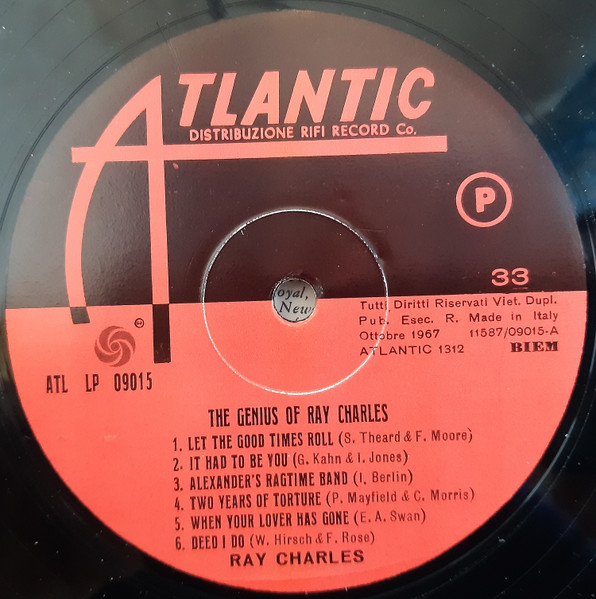 Ray Charles - The Genius Of Ray Charles | Atlantic (ATL-LP 09015) - 3