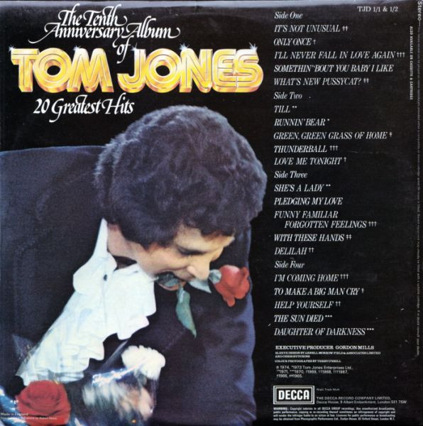 Tom Jones - 20 Greatest Hits | Decca (TJD 1/1 & 1/2) - 4 Tom Jones - 20 Greatest Hits | Decca (TJD 1/1 & 1/2) - 4