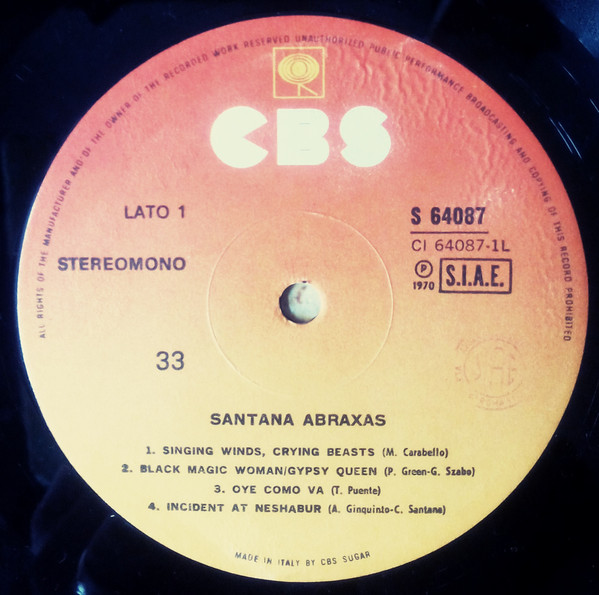 Santana - Abraxas | CBS (S 64087) - 3