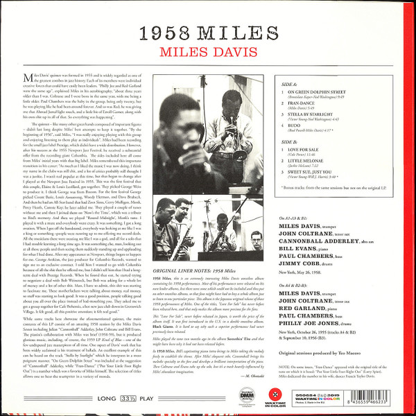 Miles Davis - 1958 Miles | WaxTime In Color (950684) - 2