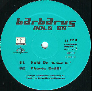 Barbarus - Hold On | Jive (0521106) - 2