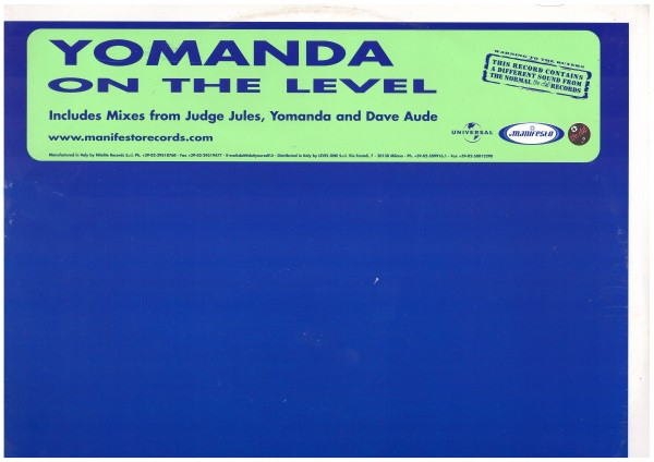 Yomanda - On The Level | Nitelite The Club Records (CLUB 27-00) Yomanda - On The Level | Nitelite The Club Records (CLUB 27-00)