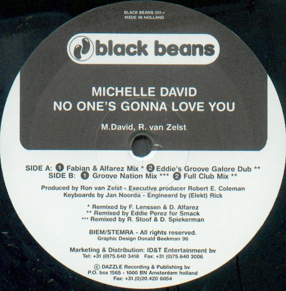 Michelle David - No One's Gonna Love You | Black Beans (BLACK BEANS 001-r) Michelle David - No One's Gonna Love You | Black Beans (BLACK BEANS 001-r)