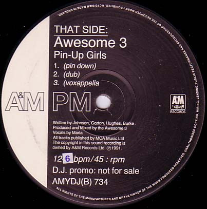 Awesome 3 - Possessed (Obsessed) | A&M PM (AMYDJ 734) - 2