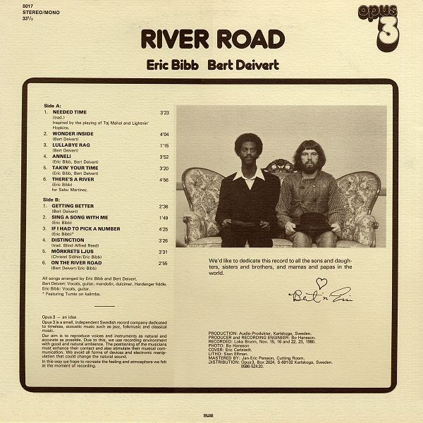 Eric Bibb , Bert Deivert - River Road | Opus 3 (8017) - 2 Eric Bibb , Bert Deivert - River Road | Opus 3 (8017) - 2