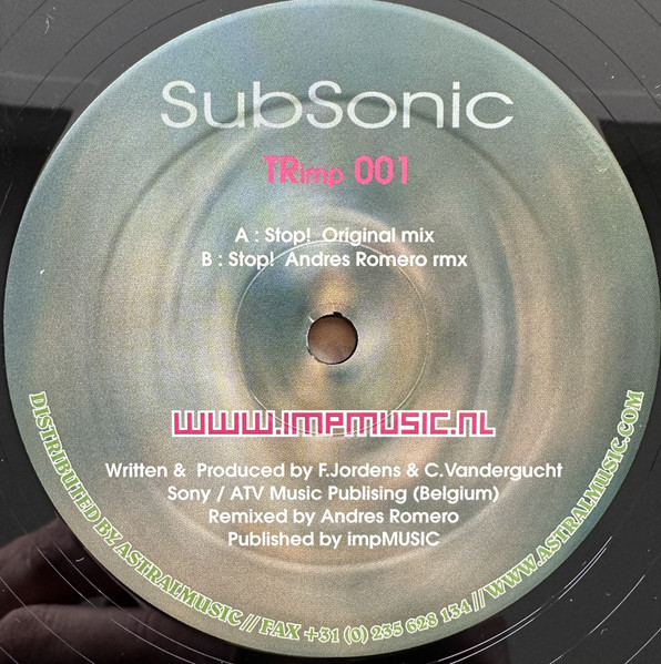 SubSonic - Stop! | impMUSIC (TRimp 001) - 3