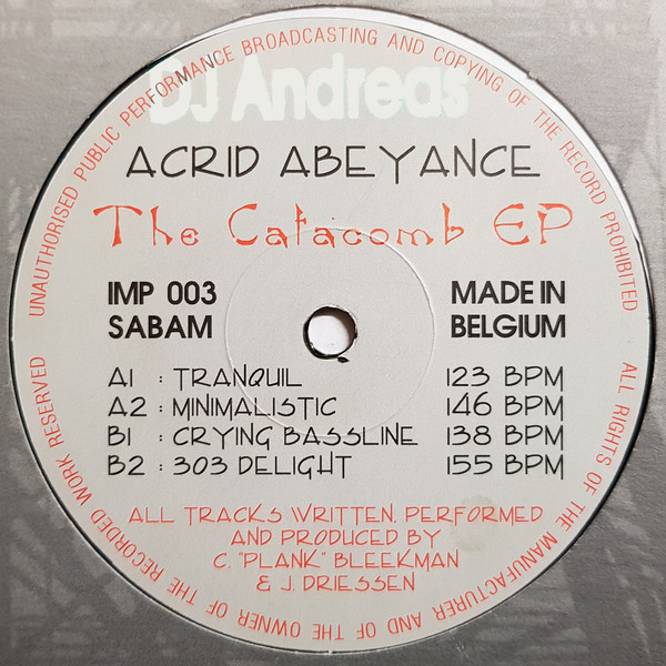Acrid Abeyance - The Catacomb EP | Important Records (IMP 003) - main Acrid Abeyance - The Catacomb EP | Important Records (IMP 003) - main