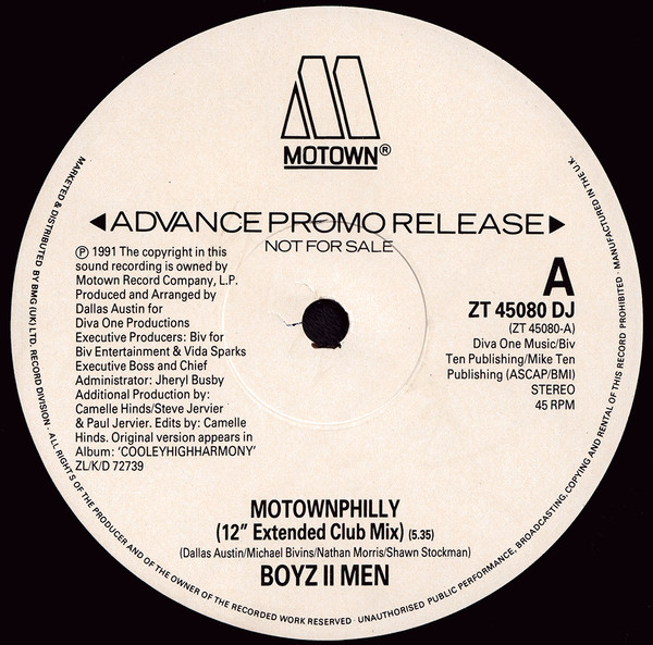 Boyz II Men - Motownphilly | Motown (ZT 45080 DJ) - main