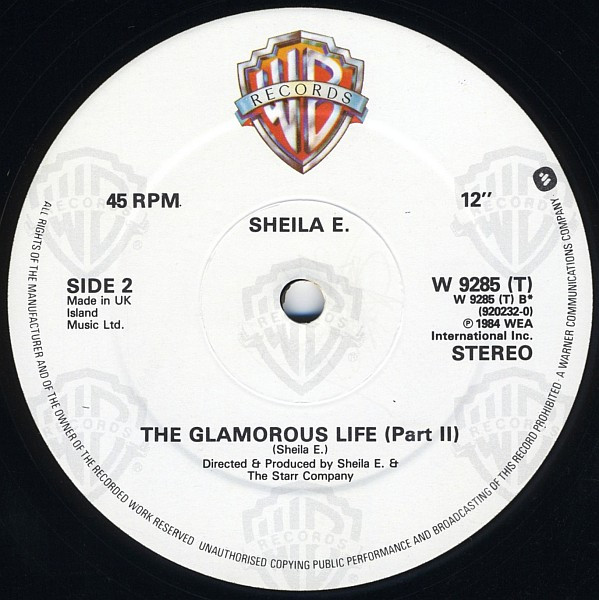 Sheila E. - The Glamorous Life | Warner Bros. Records (W 9285 T) - 4