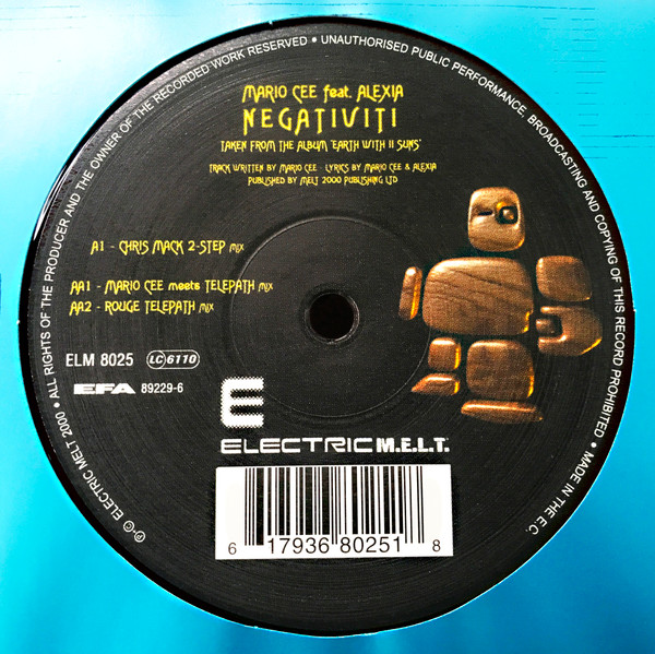Mario Cee - Negativiti | Electric M.E.L.T. (ELM 8025)