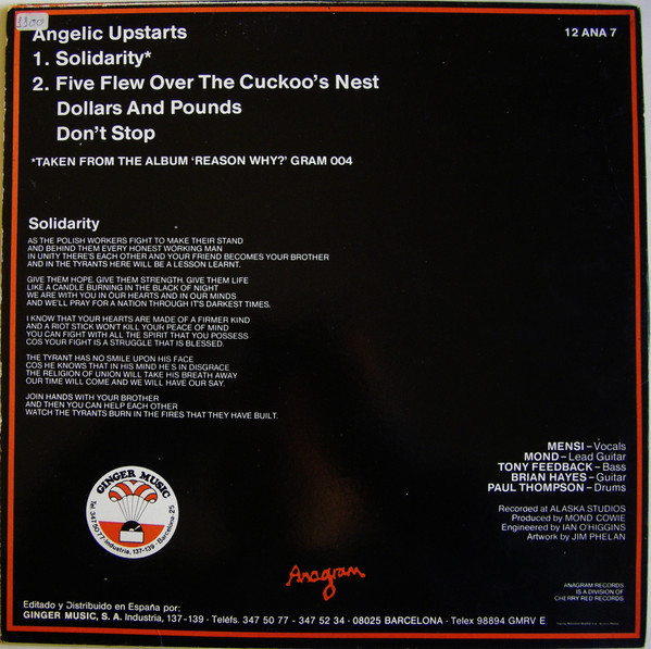 Angelic Upstarts - Solidarity | Ginger Music (G.I.-0025) - 2 Angelic Upstarts - Solidarity | Ginger Music (G.I.-0025) - 2