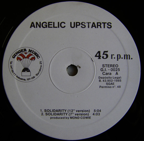 Angelic Upstarts - Solidarity | Ginger Music (G.I.-0025) - 3 Angelic Upstarts - Solidarity | Ginger Music (G.I.-0025) - 3