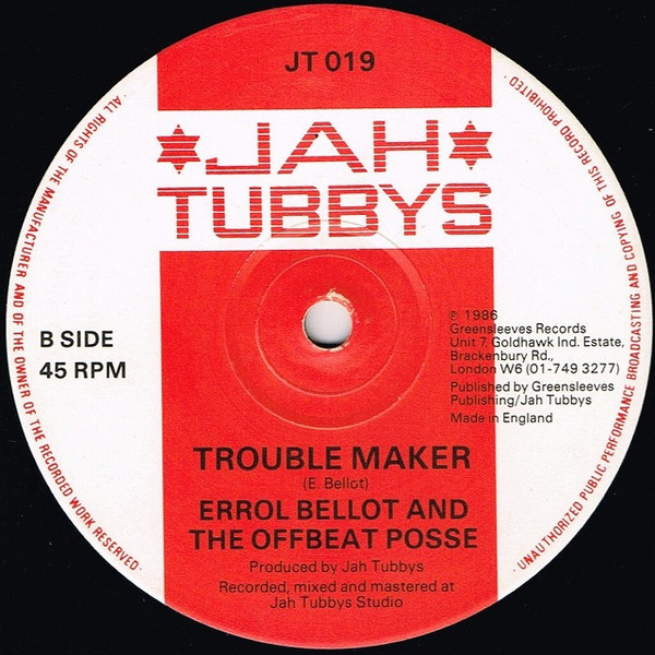 Errol Bellot And The Offbeat Posse - Sound Ina Fury | Jah Tubbys (JT 019) - 2 Errol Bellot And The Offbeat Posse - Sound Ina Fury | Jah Tubbys (JT 019) - 2