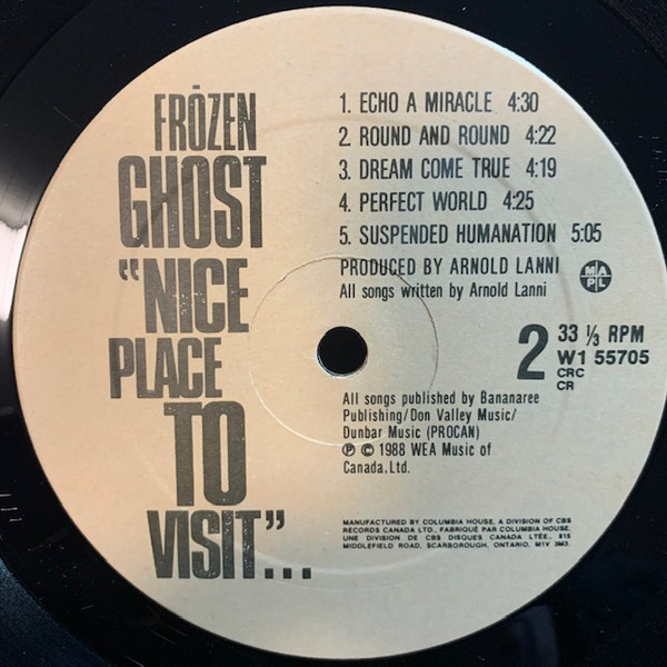 Frōzen Ghōst - "Nice Place To Visit"... [Vinyl] | WEA (W1 55705) - 4