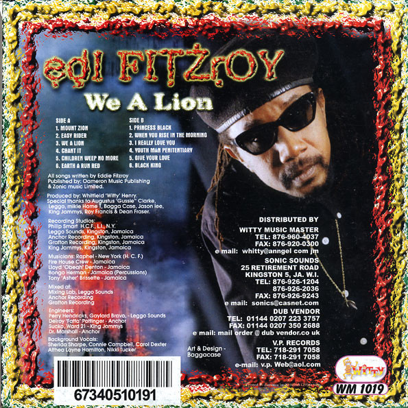 Edi Fitzroy - We A Lion | Witty (WM 1019) - 2 Edi Fitzroy - We A Lion | Witty (WM 1019) - 2