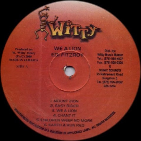 Edi Fitzroy - We A Lion | Witty (WM 1019) - 3 Edi Fitzroy - We A Lion | Witty (WM 1019) - 3