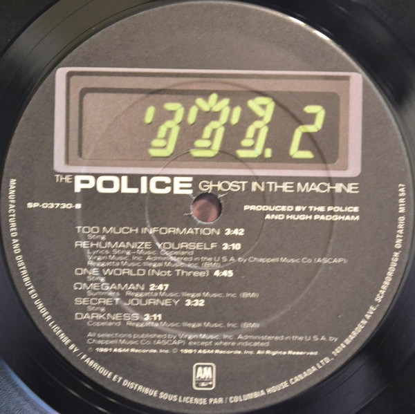 The Police - Ghost In The Machine | A&M Records (SP-3730) - 4
